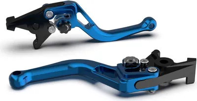 Produktbild von Bremshebel LSL BOW mit ABE kurz für Horex VR6 1218 ccm Bj. 2017 - 2019, Farbe Hebel:blau, Farbe Versteller:schwarz
