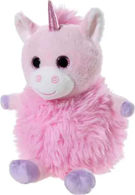 Produktbild von Rosa Fluffball Plüsch-Einhorn, 24 cm