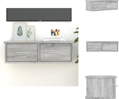 Zdjęcie produktu dla vidaXL Szafka ścienna szara Sonoma 60x26x18,5 cm materiał drewnopochodny - Półki ścienne