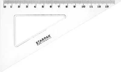 Produktbild von Geodreieck aus Kunststoff 13 cm für präzises Zeichnen und Messen in Schule und Büro