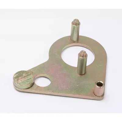 A metal automotive tool on a white background.