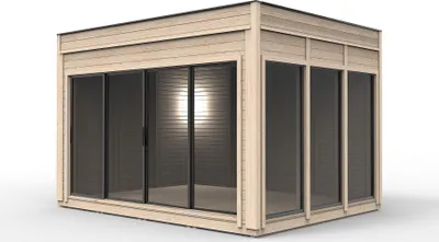Produktbild von Campinghaus Holzhaus Gartenhaus Camping Häuschen Fertig Haus 464cm