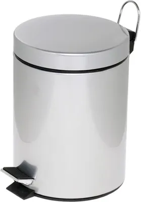 Produktbild von Tretabfalleimer 5 Liter silber Packung mit 6 Stück