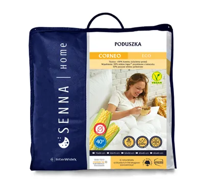 Obrázok produktu pre Vankus 40x40 CORNEO ECO Senna Home 100% prírodne, kukuricne vlakna. 100% bavlna, pre alergikov