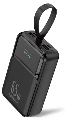 Image de Batterie externe Forever TB-400, compatible PD et QC, 65W, 20000 mAh, noire
