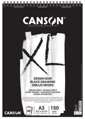 Obrázok produktu pre Podložka na náčrty a štúdie CANSON XL Black, DIN A3, čierna