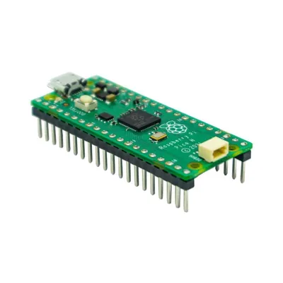 Immagine prodotto di Raspberry Pi Pico, scheda per microcontrollore RP2040, con connettori