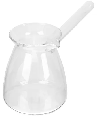 Türkische Kaffeekanne 450 ml, Borosilikatglas, V-Ausguss, hitzebeständig
