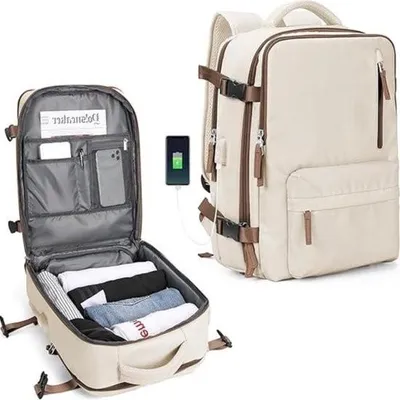 Produktbild von Handgepäck-Rucksack mit USB-Anschluss – Easyjet & wasserdicht – 40 x 20 x 25 cm