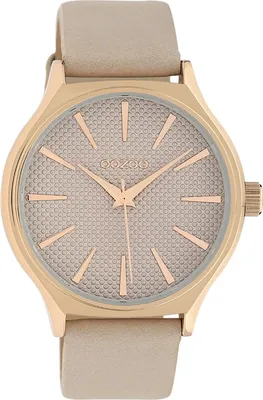Produktbild von Oozoo Armbanduhr taupe hellbraun Leder Timepieces Damen Analog-Quarzuhr UOC10106