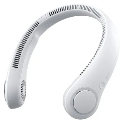 Produktbild von Nackenventilator leise 35dB 24 Stunden USB-C 5500mAh 5 Stufen Halsventilator zum Umhängen für Damen Männer Kinder