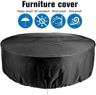 Produktbild von Garten Rund Möbel Abdeckung Tisch Abdeckplane Schutzhaube Möbelschutzhülle 120*75cm