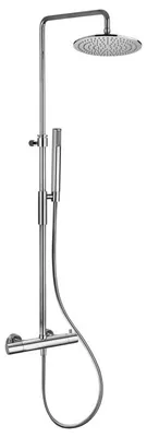 Produktbild von Steinkamp Living Thermostat Duschsystem AP mit Kopfbrause Ø 30 cm und Stabhandbrause, Höhenverstellbar
