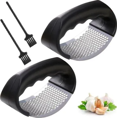 Image de Presse-ail en acier inoxydable, lavable au lave-vaisselle, ustensile de cuisine