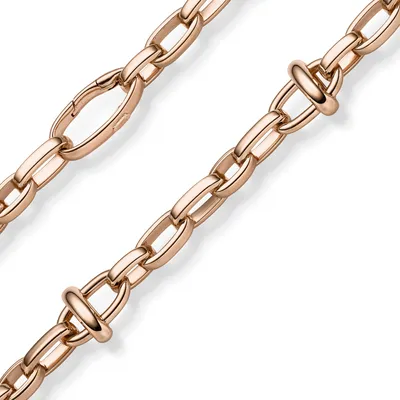 Produktbild von 16mm Phantasie-Kette Halskette Collier aus 585 Gold Rotgold 55cm
