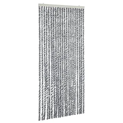 Produktbild von Fliegenvorhang Grau, Schwarz und Weiß 90x220 cm Chenille