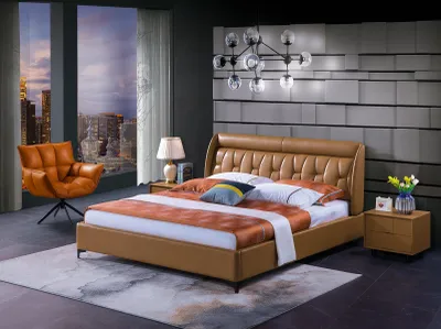 Produktbild von Design Schlafzimmer Bett Luxus Betten Holz Doppel Ehe Polster Möbel 180x200cm