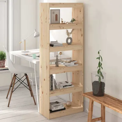Produktbild von The Living Store Bücherregal/Raumteiler 60x30x167,5 cm Massivholz Kiefer