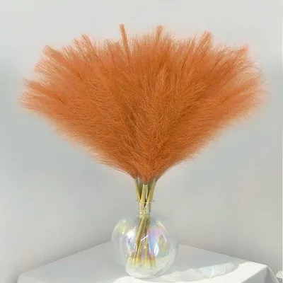 Obrázok produktu pre Umelá kytica z pampasovej trávy a pomarančov, 55 cm, na dekoráciu obývacej izby