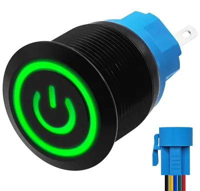 Produktbild von ProRide Metall-Drucktaster 12V/24V 22 mm - ON/OFF - Spritzwassergeschützt