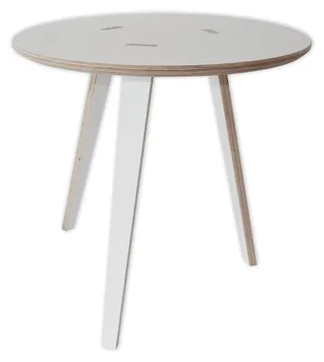 Runder Beistelltisch weiß 50x50x50 cm modern