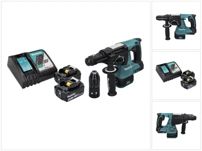 Produktbild von Makita DHR 243 RM Akku Bohrhammer 18 V SDS plus Brushless + 2x Akku 4,0 Ah + Ladegerät
