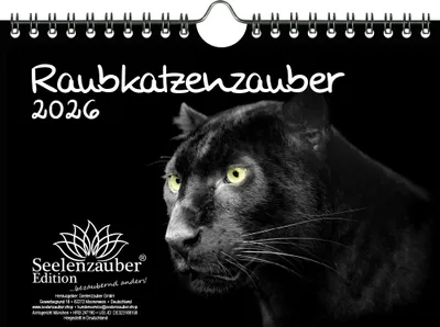 Produktbild von Raubkatzenzauber DIN A5 Kalender für 2026 verschiedene Raubkatzen - Seelenzauber