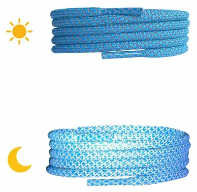 schnuersenkel reflektierend rund blau hell 2