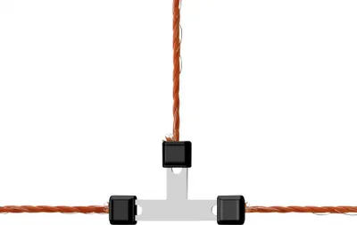 Produktbild von 15 Stück Litzclip Litzen T Verbinder verzinkt für Litze bis Ø 3 mm Weidezaun