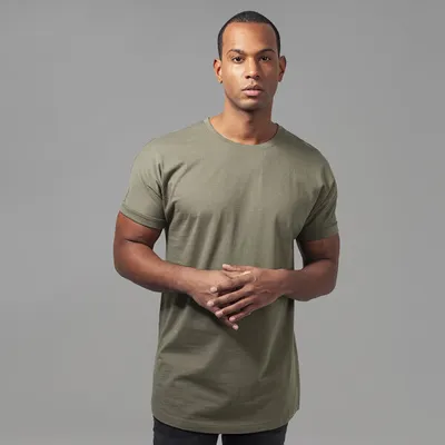 Obrázek produktu pro Pánské tričko Urban Classics Long Shaped Turnup Tee olive - M