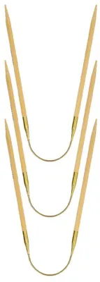 CrasyTrio Long Bambus-Stricknadeln 30 cm, 4,5 mm, 3 Stück
