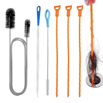 Produktbild von Rohrreinigungsbürste - 6-teiliges Set Abflussreiniger Spirale - Zur Abflussreinigung - 6 Stück