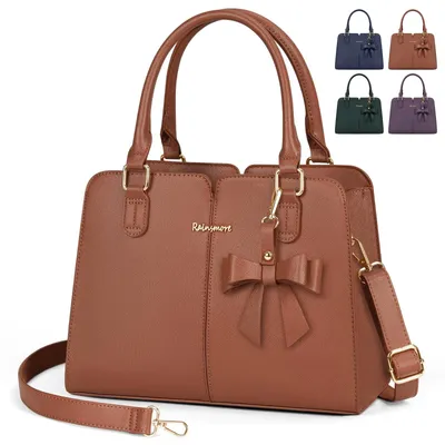 Produktbild von Damen Handtasche Mittelgroße Schultertasche aus Leder - Braun