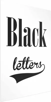 Produktbild von Posterpapier Poster - Black Letters 40x60 cm Text n-A-0767-ao-a
