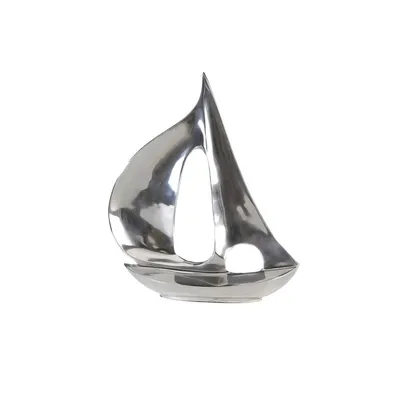 Immagine prodotto di Gilde Dekoobjekt, Boot, "Boot", Aluminium, silberfarben, VE 1, L. 7 cm, B. 30 cm, H. 35 cm 32620 4001250326205