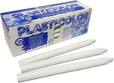 Obrázek produktu pro Voskové pastelky barevné Jovi Plasticolor White 25 kusů