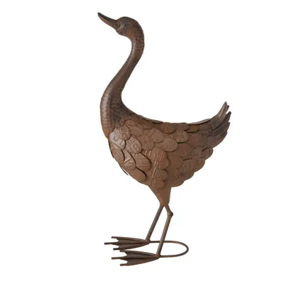 Produktbild von Boltze | Gartenfigur Gans - Vintage - Metall - Wetterfest - Einzigartiges Design - Rostoptik