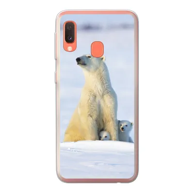 Produktbild von MuchoWow® Handyhülle Schutzhülle Hülle für Samsung Galaxy A20e Eisbär - Schnee - Jungtiere Silikon Softcase Handy Hülle - Abdeckung