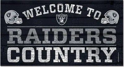 Produktbild von NFL Las Vegas Raiders Welcome to Country Wood Sign Holzschild Holz 61x33cm