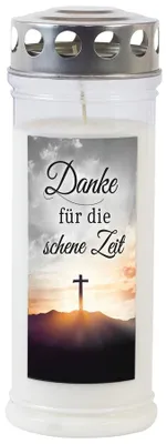 Produktbild von Grablicht groß Danke 7 Tage 1 Stück von Jeka