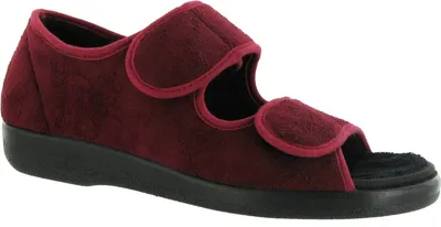 Image de GBS Pantoufle unie ouverte avec fermeture velcro FS1695 (40 EU) (Bourgogne)