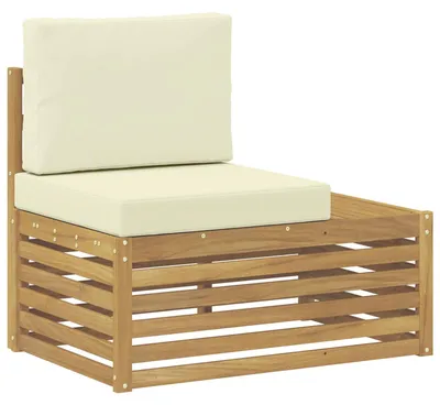 Immagine prodotto di Moduli per divano ad angolo da esterno vidaXL, bianco e crema, 91 x 63 x 73 cm