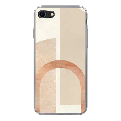 Produktbild von MuchoWow® Handyhülle Schutzhülle Hülle für iPhone SE 2020 Marmor - Muster - Rosa Silikon Softcase Handy Hülle - Kartenbesitzer