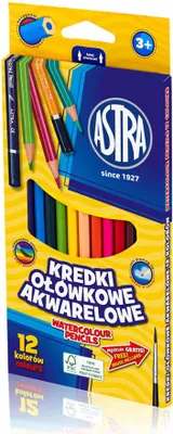 Produktbild von Astra Aquarellstifte 12 Stck + Pinsel, 312110004
