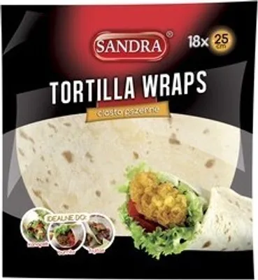 Produktbild von Sandra - Weizen Tortilla Wraps (1080 G) / 18 Stück X 25Cm