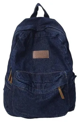 Produktbild von Solidchoice – Retro-Rucksack aus Denim für Damen, mit großem Fassungsvermögen