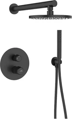 Immagine prodotto di Miscelatore da incasso per doccia di design con set nero