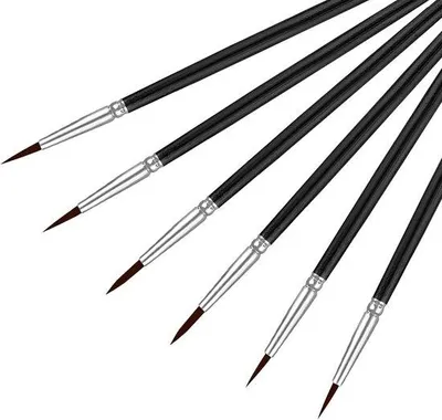 Produktbild von Kleine Pinsel Set für Aquarell Acryl Ölfarbe schwarz