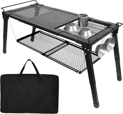 Produktbild von Famanu Klappbare Aluminium Campingtafel - Höhenverstellbar für Picknick und Balkon
