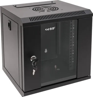 Produktbild von HMF 63306-02 Serverschrank 10 Zoll, 6 HE, Netzwerkschrank, 31,2 x 30 x 35 cm, schwarz